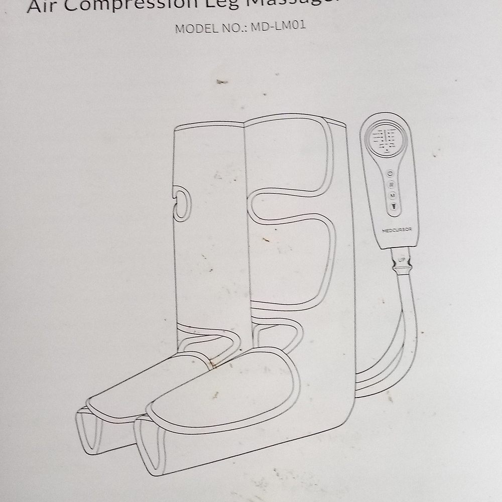 Air Compression Leg Massager by - White